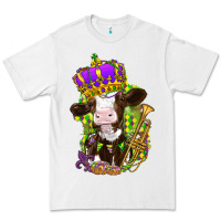 White Mardi Gras cow Premium Tee - NancyCooperArtShop