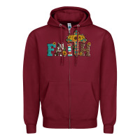 Burgundy faith Zipper Hoodie - Artiststas