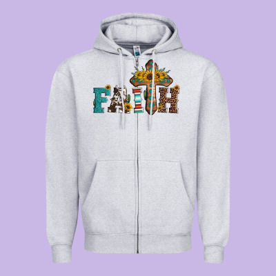 Faith Zipper Hoodie Designed By Artiststas