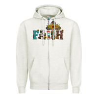 Oatmeal Heather faith Zipper Hoodie - Artiststas