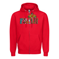 Red faith Zipper Hoodie - Artiststas