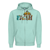 Seafoam faith Zipper Hoodie - Artiststas