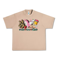 Burro Peace love teach Urban Heavy Tee - CowGirlArtShop