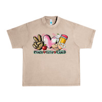 French Oak Peace love teach Urban Heavy Tee - CowGirlArtShop