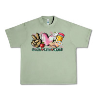 Oil Green Peace love teach Urban Heavy Tee - CowGirlArtShop