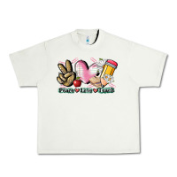 Pistachio Peace love teach Urban Heavy Tee - CowGirlArtShop