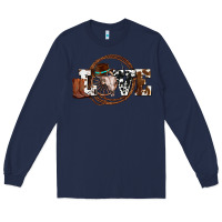 Navy western love for cowboys olivia Long Sleeve Tee - OliviaCreatesArt