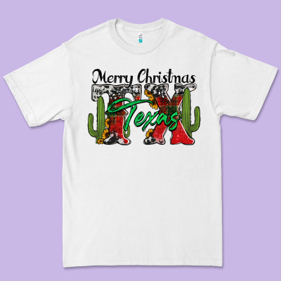 Merry Christmas Tx Texas Premium Tee Designed By Jasminsmagicworld