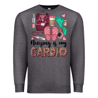 Charcoal Heather nursing is my cardio Premium Sweatshirt - BarkalooDesign