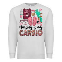 Dove Grey nursing is my cardio Premium Sweatshirt - BarkalooDesign