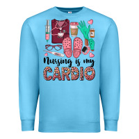 Ocean Blue nursing is my cardio Premium Sweatshirt - BarkalooDesign