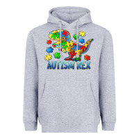 Heather Grey autism rex Heavyweight Hoodie - BarkalooDesign