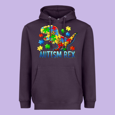 Autism Rex Heavyweight Hoodie Designed By Barkaloodesign