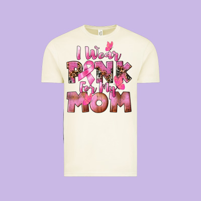 I Wear Pink For My Mom Vintage Tee Designed By Cowgirlartshop