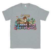 Heather Grey Happy Easter Day rodeo Classic Tee - HowdyJamesFarm