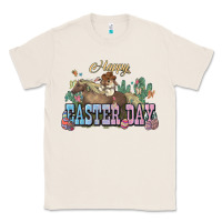 Natural Happy Easter Day rodeo Classic Tee - HowdyJamesFarm