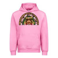 Fuchsia Pink reindeer rainbow christmas Urban Hoodie - AdoDesignShop