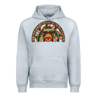 Heather Grey reindeer rainbow christmas Urban Hoodie - AdoDesignShop