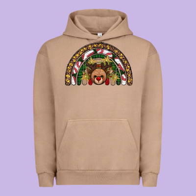 Reindeer Rainbow Christmas Urban Hoodie Designed By Adodesignshop