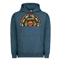 Pigment Midnight Navy reindeer rainbow christmas Urban Hoodie - AdoDesignShop