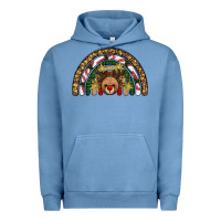 Pigment Pebble Blue reindeer rainbow christmas Urban Hoodie - AdoDesignShop
