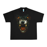 Black Werewolf Face Lycan Gothic Horror Occult Scary Halloween Urban Heavy Tee - longCreatives