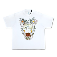 White Werewolf Face Lycan Gothic Horror Occult Scary Halloween Urban Heavy Tee - longCreatives
