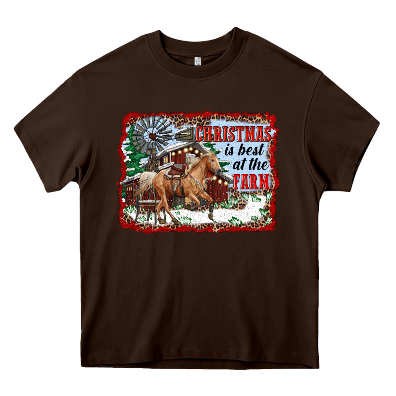 Christmas Is Best At The Farm Heavy Core Tee by RanaPortraitStore | Teevron