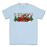 Dusty Blue Christmas Gnome Truck Classic Tee - Artiststas