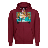 Burgundy easter bunny truck Zipper Hoodie - Artiststas