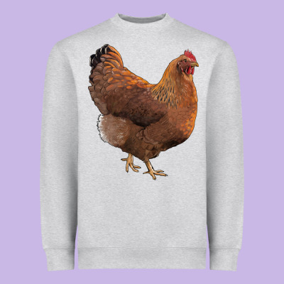 New Hampshire Red Chicken Heavyweight Sweatshirt Designed By Lillyallendesigns