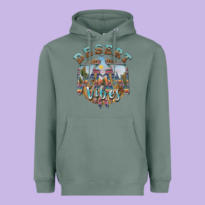 Desert Vibes Thunderbird Heavyweight Hoodie Designed By Barkaloodesign