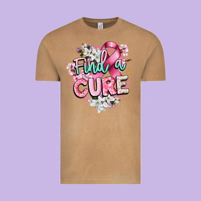 Find A Cure Cancer Awareness Vintage Tee Designed By Cowgirlartshop