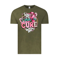 Vintage Olive find a cure cancer awareness Vintage Tee - CowGirlArtShop