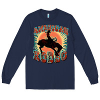 Navy American rodeo Long Sleeve Tee - FaDigitalArtStudio