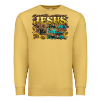 Antique Gold jesus the way the truth the life Premium Sweatshirt - BarkalooDesign