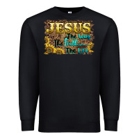Black jesus the way the truth the life Premium Sweatshirt - BarkalooDesign