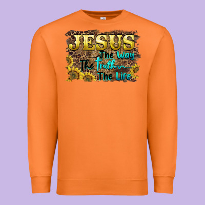 Jesus The Way The Truth The Life Premium Sweatshirt Designed By Barkaloodesign