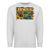 Dove Grey jesus the way the truth the life Premium Sweatshirt - BarkalooDesign