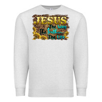 Oatmeal Heather jesus the way the truth the life Premium Sweatshirt - BarkalooDesign