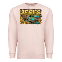 Pale Pink jesus the way the truth the life Premium Sweatshirt - BarkalooDesign