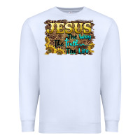White jesus the way the truth the life Premium Sweatshirt - BarkalooDesign