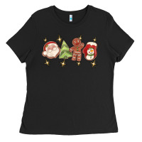 Black Christmas gingerbread cookies Ladies Tee - texasbilliewilder