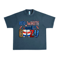 Midnight Navy red white and boozy Urban Heavy Tee - RanaPortraitStore