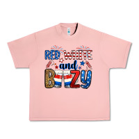 Salmon red white and boozy Urban Heavy Tee - RanaPortraitStore
