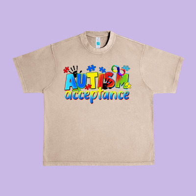 Autism Acceptance Urban Heavy Tee Designed By Cowgirlartshop