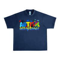 Navy Autism acceptance Urban Heavy Tee - CowGirlArtShop