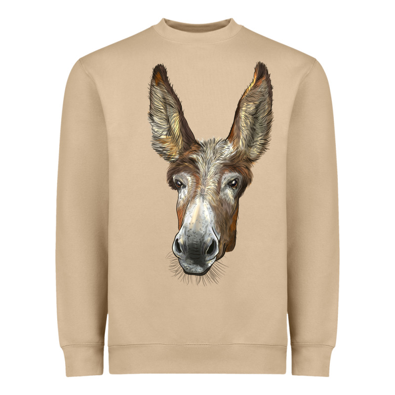 American Mammoth Jackstock Donkey  Face Heavyweight Sweatshirt by LillyAllenDesigns | Teevron