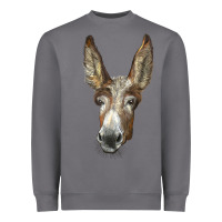 Storm american mammoth jackstock donkey  face Heavyweight Sweatshirt - LillyAllenDesigns