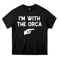 Im With The Orca Costume Halloween Matching Party Heavy Core Tee | Teevron
